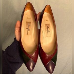 Amalfi: vintage leather heels made in Italy